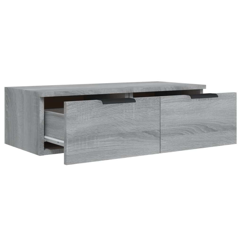 Wall Cabinet Grey Sonoma 68x30x20 cm Engineered Wood